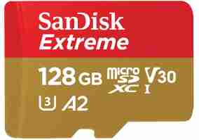 Карта памяти SanDisk 128 GB microSDXC UHS-I U3 V30 A2 Extreme (SDSQXAA-128G-GN6MN)