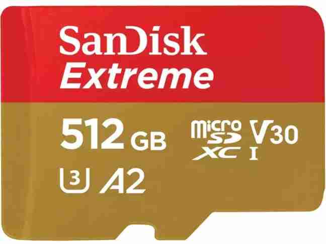 Карта пам'яті SanDisk 512 GB microSDXC UHS-I U3 V30 A2 Extreme (SDSQXAV-512G-GN6MN)