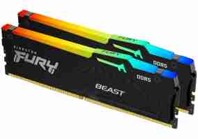 Модуль памяти Kingston FURY 32 GB (2x16GB) DDR5 5600 MHz Beast RGB (KF556C40BBAK2-32)