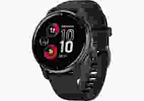 Cмарт-годинник Garmin Venu 2 Plus Slate S. Steel Bezel w. Black Case and S. Band (010-02496-01)