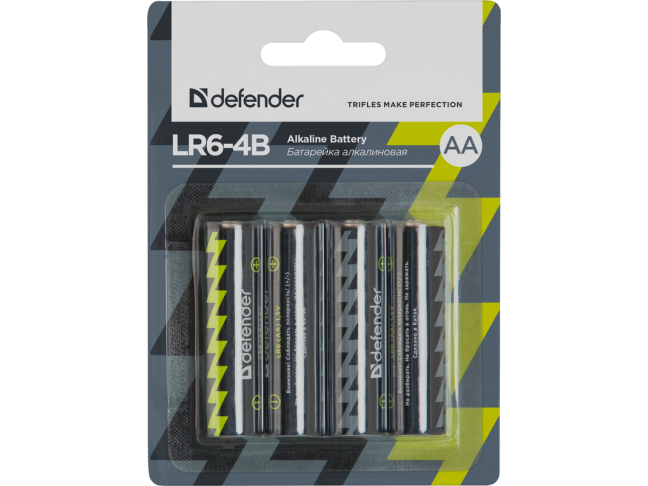 Батарейка Defender AA bat Alkaline 4шт (56012)