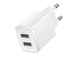 Сетевое зарядное устройство BASEUS Compact 2xUSB 10.5W 2.1A White (CCXJ010202)