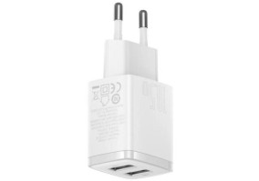 Сетевое зарядное устройство BASEUS Compact 2xUSB 10.5W 2.1A White (CCXJ010202)