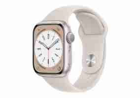 Смарт-часы Apple Watch Series 8 GPS 45mm Starlight Aluminum Case with Starlight Sport Band (MNP23, MNUQ3)