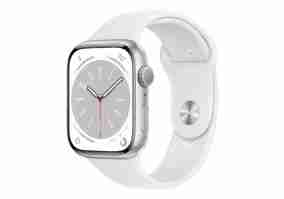 Смарт-годинник Apple Watch Series 8 GPS 45mm Silver Aluminum Case with White S. Band (MP6N3, MP6Q3)