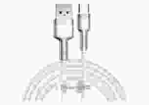 Кабель BASEUS Cafule Metal Data Cable USB to Type-C 66W 2m White (CAKF000202)