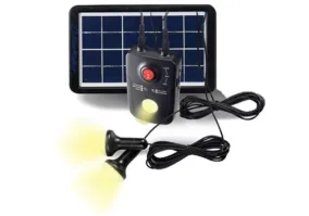 Внешний аккумулятор (Power Bank) PowerWalker 4400mAh with 3W solar panel, Built-in light and two LED, USB (10120440)