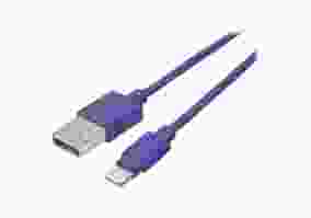 Кабель MANHATTAN USB Cable with Lightning Connector Purple 0.15м (394451)