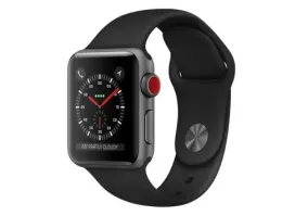 Смарт-часы Apple Watch Series 3 GPS + Cellular 38mm Space Gray Aluminum w. Black Sport B. (MQJP2)