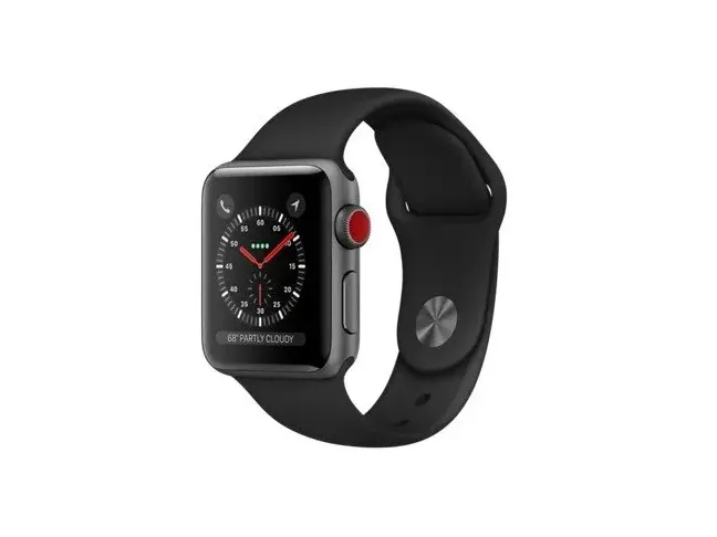 Смарт-годинник Apple Watch Series 3 GPS + Cellular 38mm Space Gray Aluminum w. Black Sport B. (MQJP2)