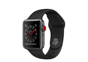 Cмарт-годинник Apple Watch Series 3 GPS + LTE 38mm Space Gray Aluminum Case with Gray Sport Band (MQKG2)