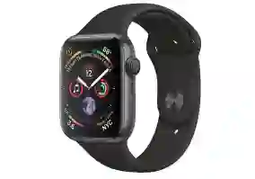 Смарт-годинник Apple Watch Series 4 GPS 44mm Gray Alum. w. Black Sport b. Gray Alum. (MU6D2)