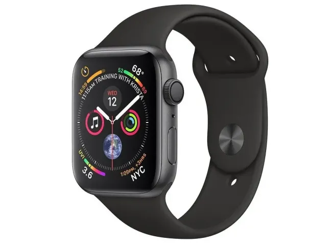 Смарт-годинник Apple Watch Series 4 GPS 44mm Gray Alum. w. Black Sport b. Gray Alum. (MU6D2)