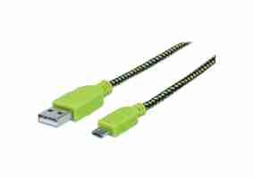 Кабель MANHATTAN USB2.0 AM/Micro-BM Black/Green 1m (352772)