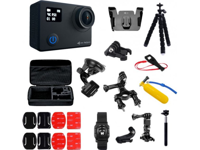Экшн-камера AIRON ProCam 8 Black Blogger Kit 30 in 1 (69477915500063)