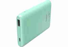 Зовнішній акумулятор (Power Bank) Hama Slim 5HD 5000 mAh Mint Green (00188314)