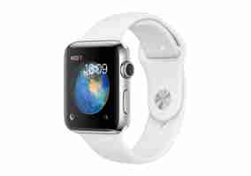Cмарт-годинник Apple Watch Series 2 38mm Stainless Steel Case with White Sport Band (MNP42)