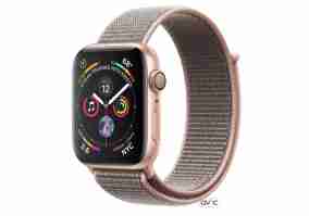 Смарт-годинник Apple Watch Series 4 GPS 44mm Gold Alum. w. Pink Sand Sport l. Gold Alum. (MU6G2)