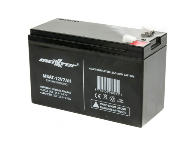 Аккумулятор для ИБП Maxxter 12V 7Ah (MBAT-12V7AH)