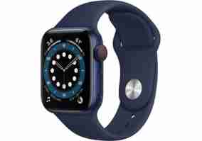 Смарт-часы Apple Watch Series 6 GPS + Cellular 40mm Blue Aluminum Case w. Deep Navy Sport B. (M02R3)