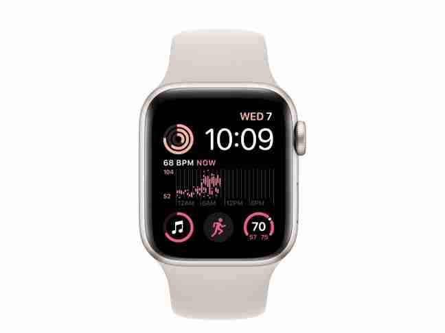 Cмарт-годинник Apple Watch SE 2 GPS 44mm Starlight Aluminum Case w. Starlight Sport B. (MNTE3)