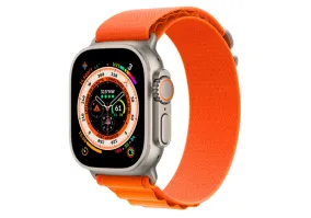 Смарт-годинник Apple Watch Ultra GPS + Cellular 49mm Titanium Case with Orange Alpine Loop - Small (MNHA3/MNHH3)