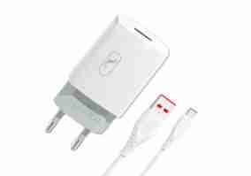 Сетевое зарядное устройство SkyDolphin SC06T 2.4A White + кабель USB Type-C (MZP-000179)