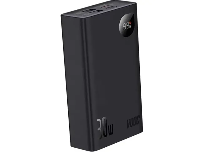 Зовнішній акумулятор (Power Bank) BASEUS Adaman 2 Metal Digital Display 20000mAh 30W Black (PPAD050001)