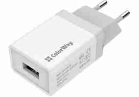 Сетевое зарядное устройство ColorWay 1 USB 1A White (CW-CHS011-WT)