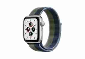 Смарт-годинник Apple Watch SE GPS + Cellular 40mm Silver Aluminum Case w. Abyss Blue/Moss Green S/Loop (MKQM3)