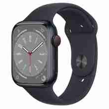 Смарт-годинник Apple Watch Series 8 GPS + Cellular 45mm Midnight Aluminum Case w. Midnight Sport Band (MNK43)