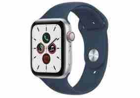 Смарт-годинник Apple Watch SE GPS + Cellular 44mm Silver A. Case w. Abyss Blue S. Band (MKRJ3)