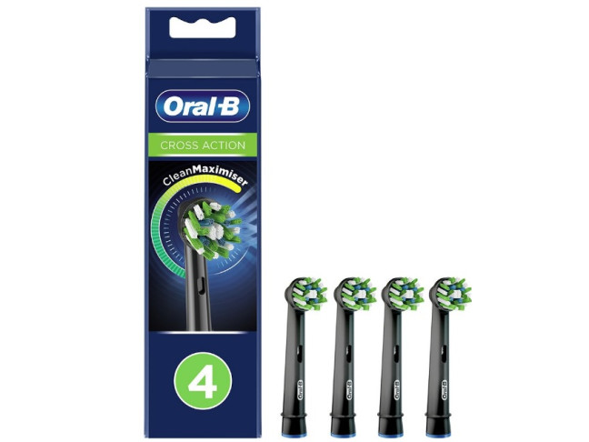 Насадка для зубной щетки ORAL-B EB50BRB Cross Action CleanMaximiser Black 4 шт