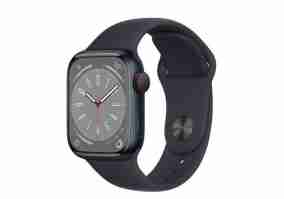 Смарт-годинник Apple Watch Series 8 GPS + Cellular 41mm Midnight Aluminum Case w. Midnight S. Band M/L (MNUW3)