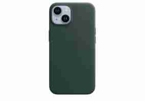 Чехол Apple iPhone 14 Leather Case with MagSafe - Forest Green (MPP53)