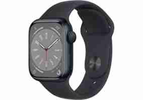 Смарт-часы Apple Watch Series 8 GPS 45mm Midnight Aluminum Case w. Midnight Sport Band S/M (MNUJ3)