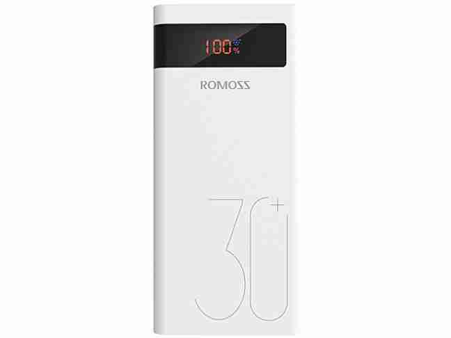 Зовнішній акумулятор (Power Bank) Romoss 30000mah Sense8P+ (PHP30-515-1134) білий