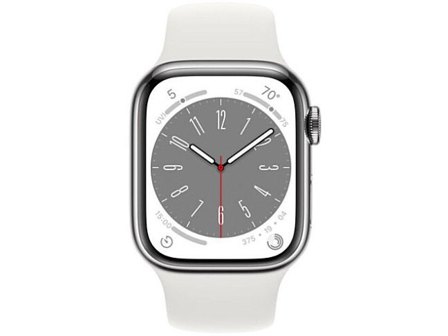 Смарт-годинник Apple Watch Series 8 GPS 41mm Silver Aluminium Case with White Sport Band (MP6K3)