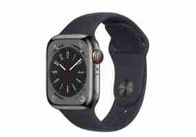 Смарт-часы Apple Watch Series 8 GPS + Cellular 41mm Graphite S. Steel Case w. Midnight S. Band (MNJJ3)