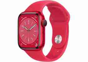 Cмарт-годинник Apple Watch Series 8 GPS 45mm (PRODUCT) RED Aluminum Case with (PRODUCT) RED Sport Band - S/M (MNUR3)