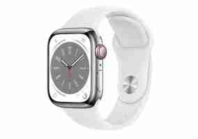 Cмарт-годинник Apple Watch Series 8 GPS 45mm Silver Aluminum Case With White S. Band - S/M (MP6P3)