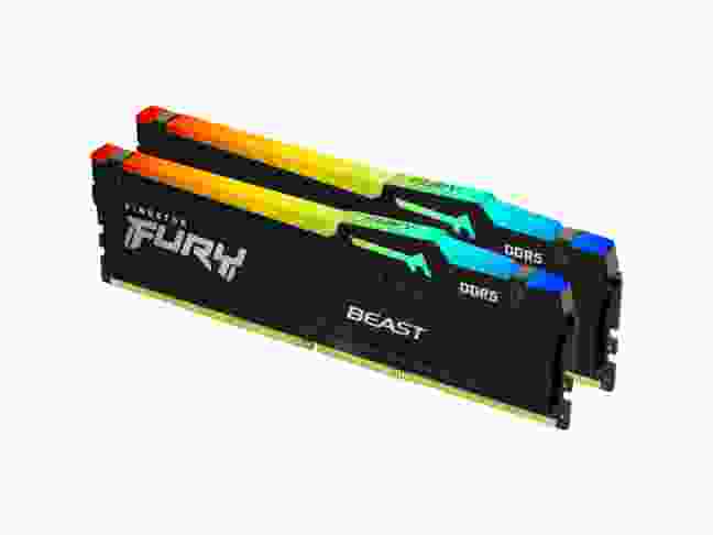 Модуль памяти Kingston FURY 16 GB (2x8GB) DDR5 5600 MHz Beast RGB (KF556C40BBAK2-16)