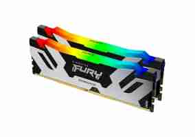 Модуль пам'яті Kingston FURY 32 GB (2x16GB) DDR5 6400 MHz Renegade Silver RGB (KF564C32RSAK2-32)