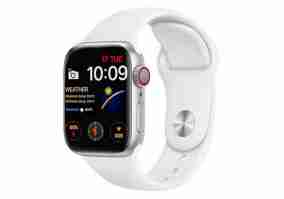 Cмарт-годинник Apple Watch SE 2 GPS + Cellular 40mm Silver Aluminum Case with White Sport Band (MNPP3)