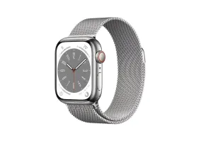 Смарт-годинник Apple Watch Series 8 GPS + Cellular 41mm Silver S. Steel Case w. Milanese Loop Silver (MNJ73/MNJ83)