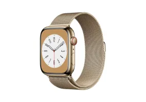 Смарт-годинник Apple Watch Series 8 GPS + Cellular 41mm Gold S. Steel Case w. Milanese Loop Gold (MNJE3/MNJF3)