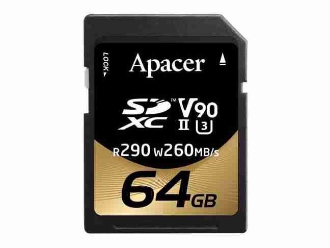 Карта пам'яті Apacer 64 GB SDXC UHS-II U3 V90 (AP64GSDXC10V9-R)