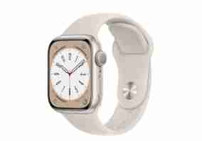 Смарт-часы Apple Watch Series 8 GPS 41mm Starlight Aluminum Case w. Starlight S. Band - M/L (MNUF3)