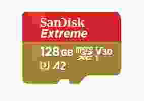 Карта пам'яті SanDisk 128 GB microSDXC UHS-I U3 V30 A2 Extreme (SDSQXAA-128G-GN6MA)