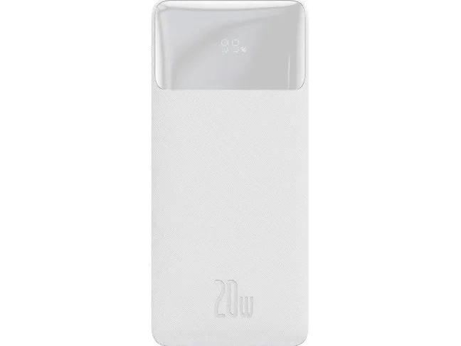 Зовнішній акумулятор (Power Bank) BASEUS Bipow Digital Display 20W 30000mAh White (PPBD050402)